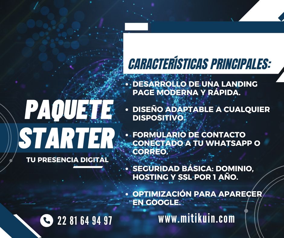 Paquete Starter – Tu Presencia Digital