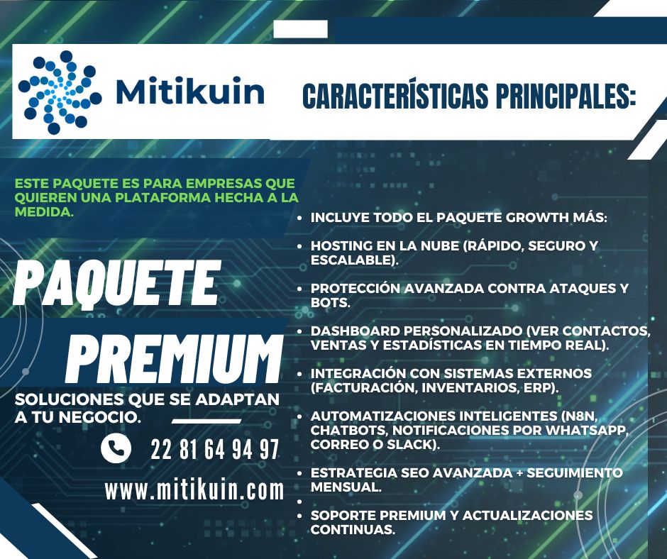 💎 Paquete Premium: Plataforma Digital Inteligente